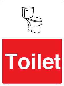 Toilet Sign Dementia Friendly Red